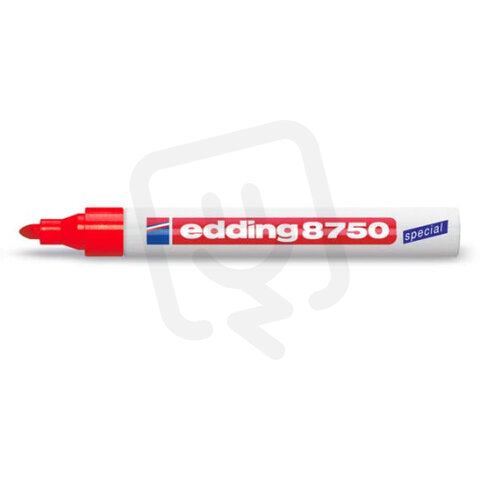 Permanentní pero, lakový popisovač s kulatým hrotem 2-4mm EDDING 8750 rudá