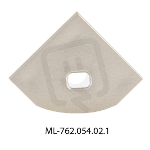 Koncovka pro RT s otvorem, stříbrná barva, 1 ks MCLED ML-762.054.02.1