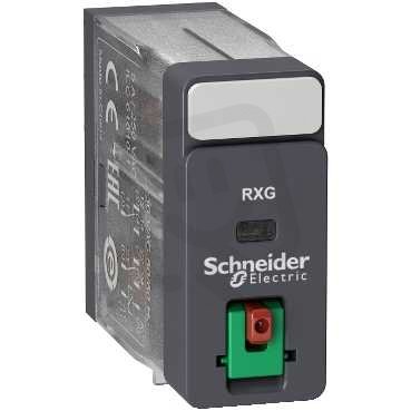 Schneider RXG21M7 Relé Zelio RXG, 2 C/O , 5 A, 220 V AC, testovací tlačítko
