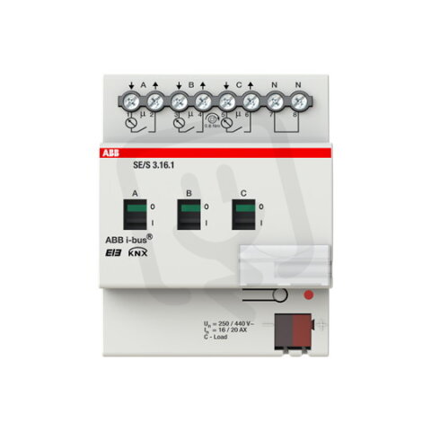 ABB KNX Řadový energetický akční člen 3násobný 16/20A SE/S3.16.1 2CDG110136R0011