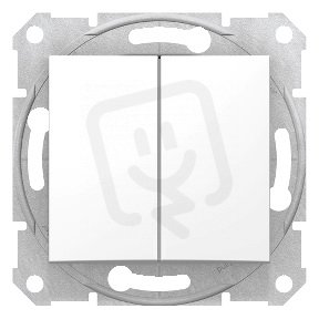 Sedna Ovládač dvojitý tlačítkový, 10A, Polar SCHNEIDER SDN1100121