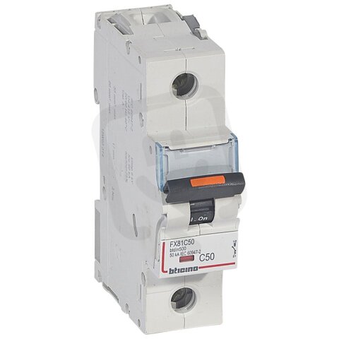 DX3 JISTIČ, 1 PÓLOVÝ, CHAR. D,50A 25KA LEGRAND 409812