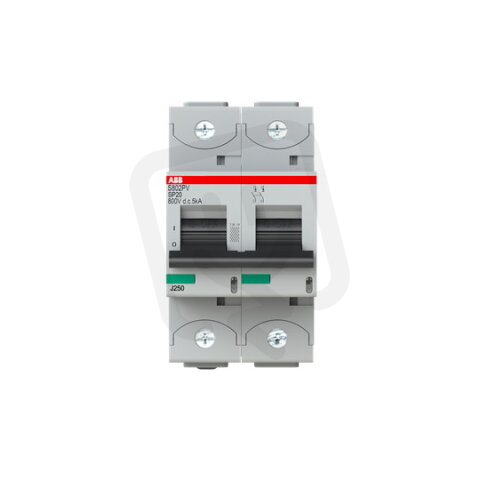 ABB S802PV-SP20 2P jistič pro fotovoltaiku s klecovou svorkou 20A 5kA 800V DC