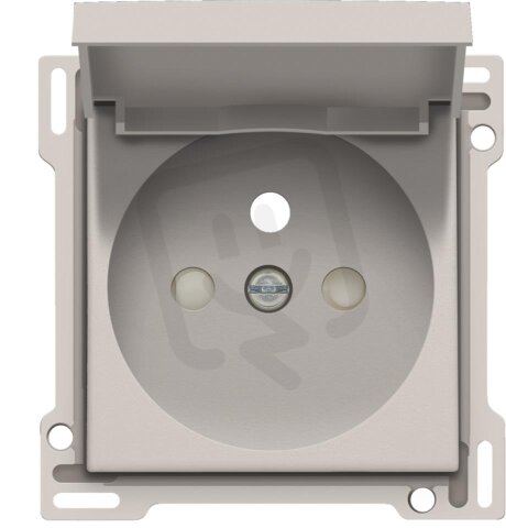 Kryt zásuvky 28,5mm s víčkem a dětskou pojistkou-LIGHT GREY NIKO 102-66603