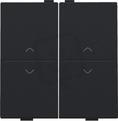 BUS/RF kolébka 2x1/2 UD-BLACK COATED NIKO 161-00010