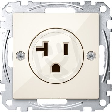 Zásuvka USA standard 20A 125 V 2-pole + E white cream SCHNEIDER MEG2156-0344