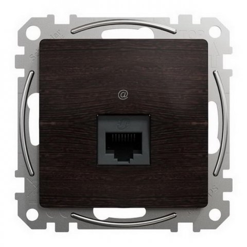 Sedna D/E Datová zásuvka 1xRJ45 kat. 6A UTP, Wenge SCHNEIDER SDD181466