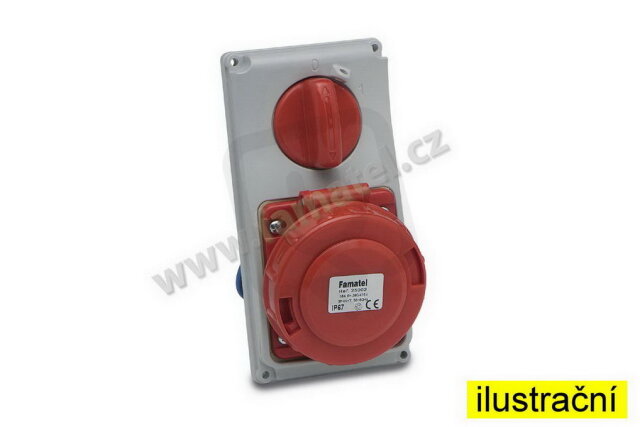 Zásuvkový blok 25005 IP67 400V 32A 5P 6h FAMATEL 25005