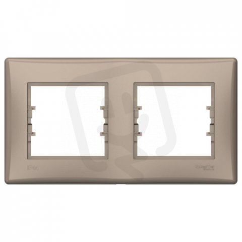 Sedna Rámeček IP44 dvojnásobný, Titan SCHNEIDER SDN5810668