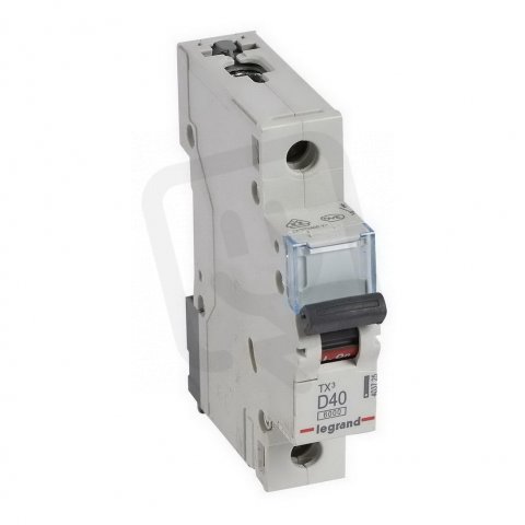 TX3 JISTIČ, 1 PÓLOVÝ, CHAR. D, 40A 6000A LEGRAND 403725