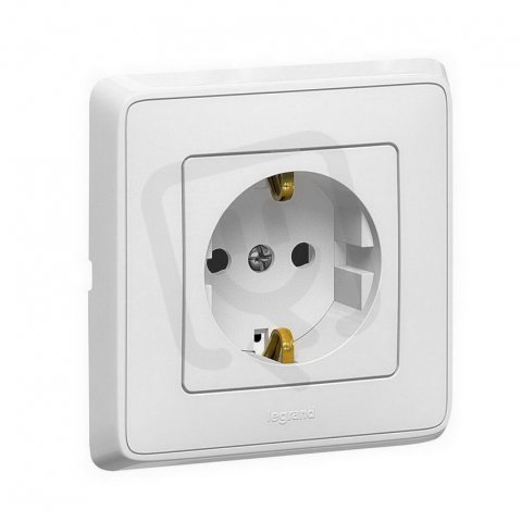 CARIVA ZÁSUVKA 2P+T SCHUKO S CLONKAMI BÍLÁ LEGRAND 773821