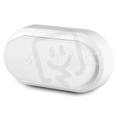 8W Rectangle Oval Dome Light White Body Warm White IP54, VT-8038 V-TAC SKU1311