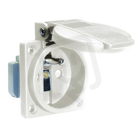 Zásuvka vestavná 16A 3p 230V IP54 s ochrannými clonkami CZ Quick-Connect (šedá)