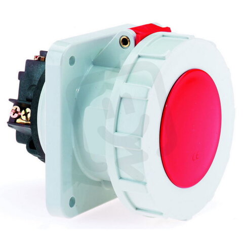 Zásuvka vestavná 63A 4p 400V IP67 6h BALS 13100