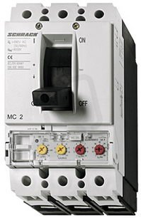 Jistič výkonový, typ ME, 3-pólový, 50kA, 220A SCHRACK MC222237--