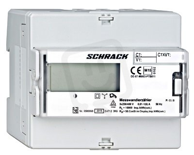 Digitální elektroměr x/5A(6A) 3f.,1tarif Modbus/RS485 MID SCHRACK MGDIZ406--