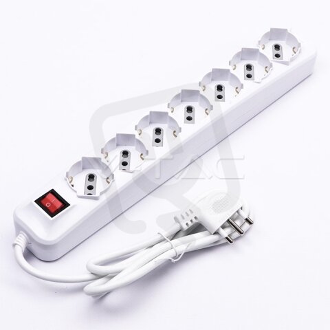 7 Pos Con Interrutore Luminoso 10/16A Bi