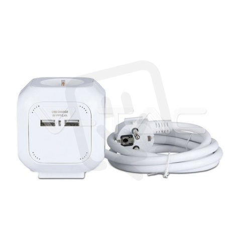 4 Ways Socket With USB Cubic 3G 1.55MM*1