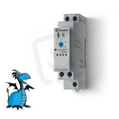 Časové relé, PK, 1P/16A, 24-240V AC/DC FINDER 80.21.0.240.0000