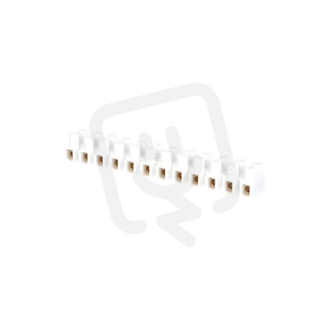 Svorkovnice přístrojová E-KL 1 12x6mm2 T85 PP bílá mosazná hranatá 41A/400V
