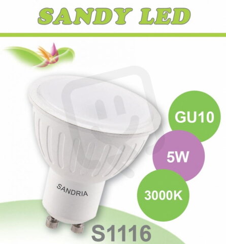 Sandy S1116 SANDY LED GU10 5W SMD 3000K