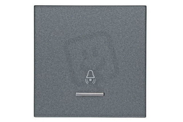 Kryt spínačů a ovladačů s průhledem, symbol zvonek, antracit SCHRACK EV112010--
