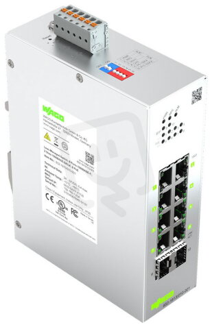 Jednoduchý konfigurovatelný switch, 8 portů 1000Base-T, 2 sloty 1000BASE-SX/LX