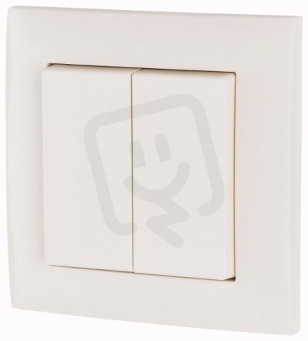 CPAD-00/194 RF Tlačítko 4-bodové 55x55mm kompletní lesklá bílá 3V baterie 173412