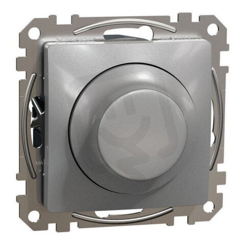 Otočný stmívač, Sedna D/E, řaz.6, LED, RC, 3-370W, vícevodič,aluminium SDD113501