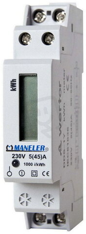 Elektroměr Maneler 9901D, 1f.1s. 5-45A, LCD, neověřený, E1205