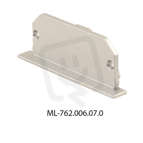 Koncovka bez otvoru pro AH, stříbrná barva, 1ks MCLED ML-762.006.07.0