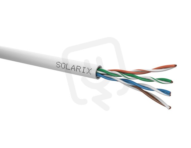 Instalační kabel CAT5E UTP PVC Eca 1000/cívka SOLARIX 27655151