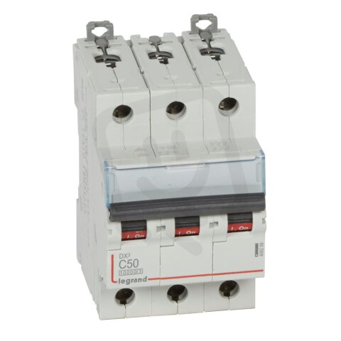 DX3 JISTIČ, 3 PÓLOVÝ, CHAR. C,50A 10000A/16KA LEGRAND 409259