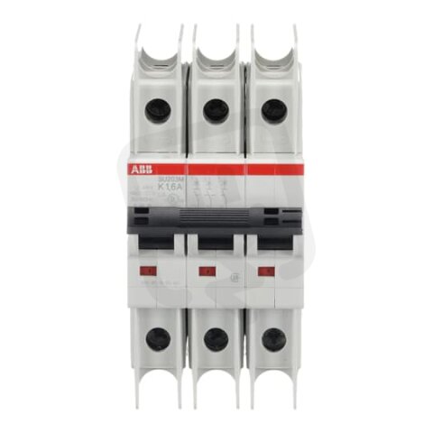 ABB SU203M-K1,6 jistič char. K 10kA 1,6A 3P  dle UL489 a CSA 22.2 No. 5