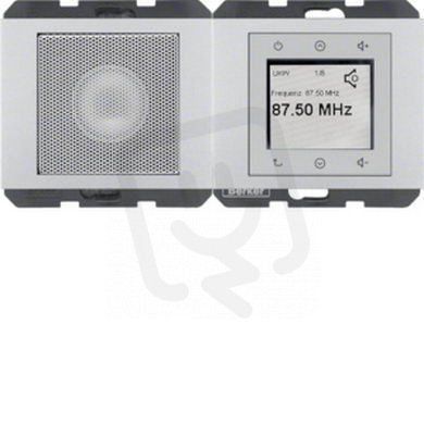 Radio Touch set, K.5, alu mat, lak. BERKER 28807003