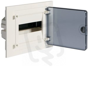 Hager VF108TS Rozvodnice zapuštěná golf,IP40,1-řadá,8 mod,transp. dvířka