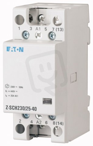 Eaton 248848 Instalační stykač, 230V~, 25A, 4vyp. kont. Z-SCH230/25-04