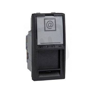 Unica Zásuvka datová 1xRJ45 S-One kat.6 UTP 1 modul Grafit SCHNEIDER MGU3.414.12