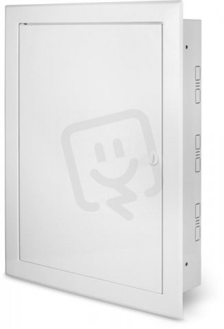 Celoplechová skříň pod omítku 54 modulová (3 řady), 658x488x130mm, IP30