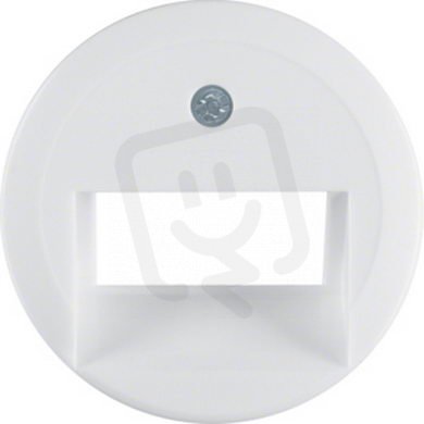 Centrální díl pro zásuvku datovou 2x RJ45 serie 1930/glas bílá lesk BERKER 1409