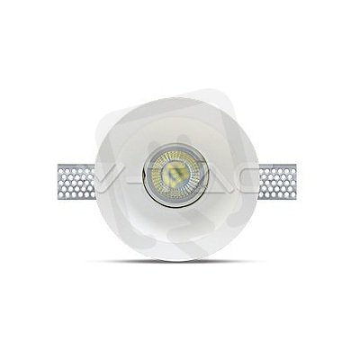 GU10 Fitting Round Gypsum White,  VT-776