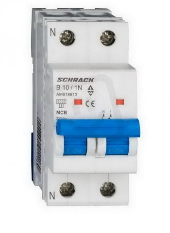Instalační jistič AMPARO 6kA, B 10A, 1+N SCHRACK AM618610--