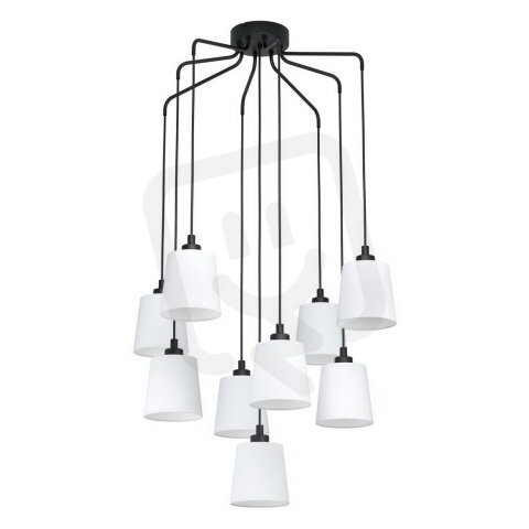 Závěsné svítidlo BERNABETTA 9xE27 černá/bílá 360W IP20 EGLO 39738