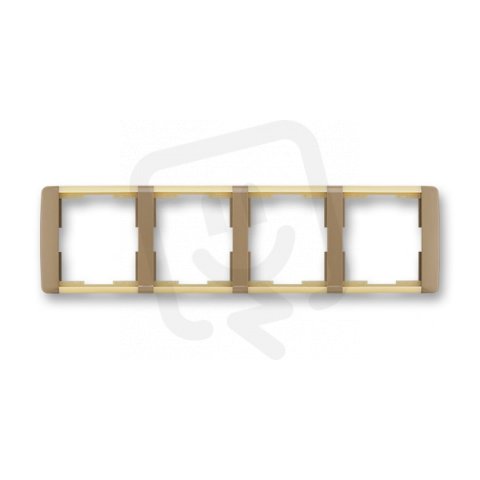 ELEMENT Čtyřrámeček vodorovný kávová/led. opálová ABB 3901E-A00140 25