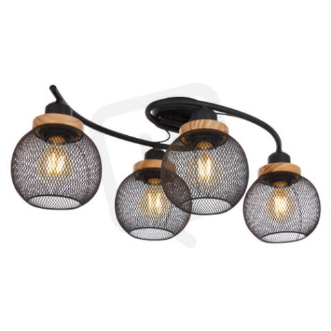 Stropní svítidlo PABLO černá 4xE27, max. 60W 230V GLOBO 15663-4D