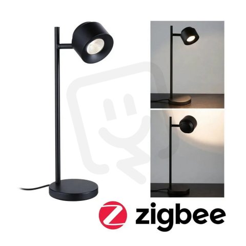 LED stolní lampa Smart Home Zigbee Puric Pane 2700K 4,5W černá PAULMANN 79782