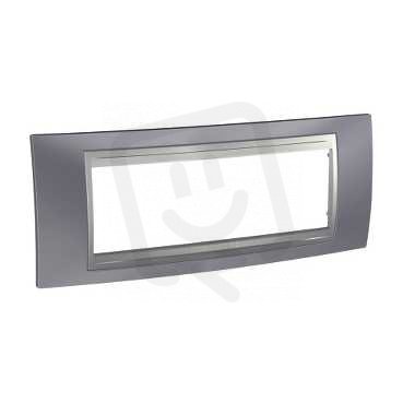 Unica Top rámeček šestimodulový Metal Grey/Aluminium SCHNEIDER MGU66.106.097