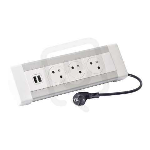 ON DESK 3X2P+T 2XUSB A+C KABEL