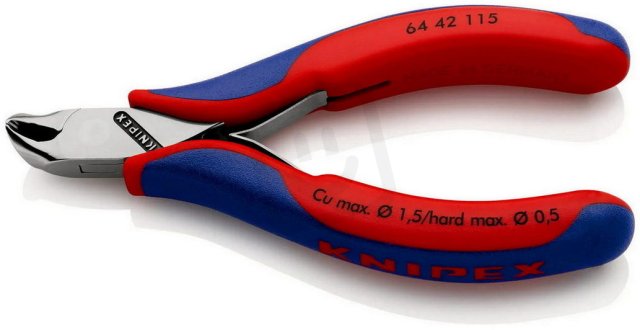 Čelní štípací kleště pro elektroniku 115 mm KNIPEX 64 42 115 SB