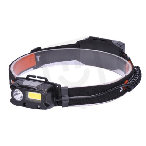 LED čelová nabíjecí svítilna, 3W + COB,150 + 60lm, Li-Ion SOLIGHT WN30